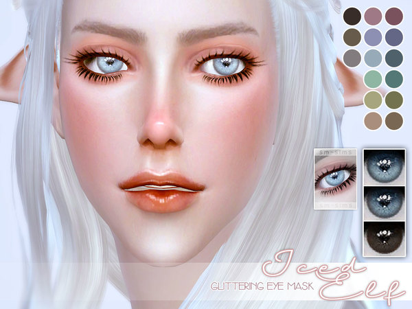 Sims 4 Iced Elf Glittering Eye Mask by Screaming Mustard at TSR