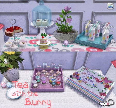 Tea With The Bunny set at Loverat Sims4 » Sims 4 Updates