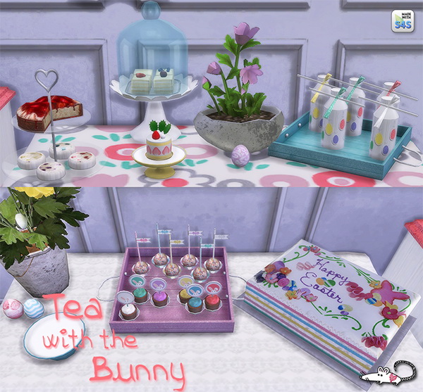 Sims 4 Tea With The Bunny set at Loverat Sims4