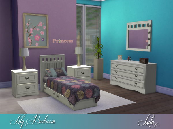Sims 4 Lily Bedroom by Lulu265 at TSR