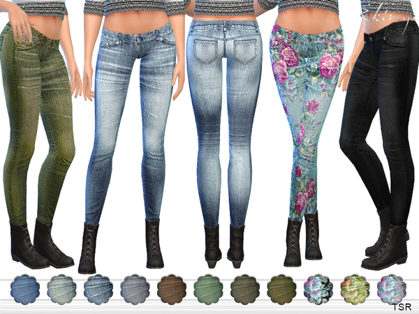 Sims 4 Skinny Jeans by ekinege at TSR