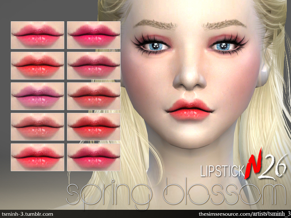 Sims 4 Spring Blossom Lipstick by tsminh 3 at TSR