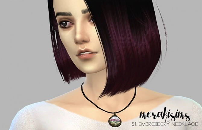 Sims 4 Embroidery necklace at Merakisims