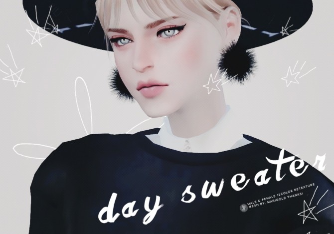 Sims 4 DAY sweat shirt at Black le