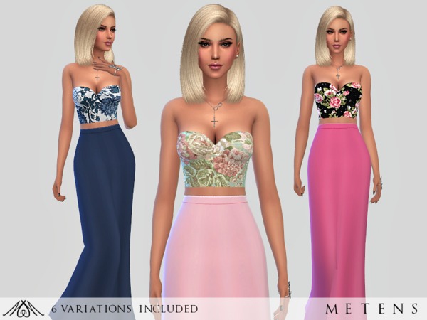 Sims 4 Bloom Gown by Metens at TSR