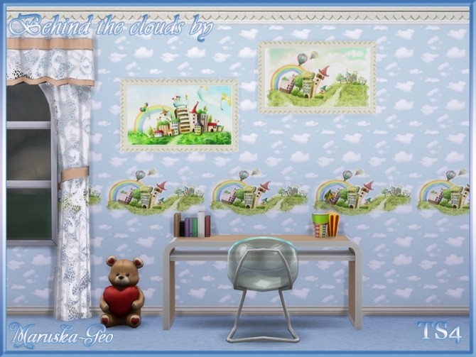 Sims 4 Behind the clouds wallpaper at Maruska Geo