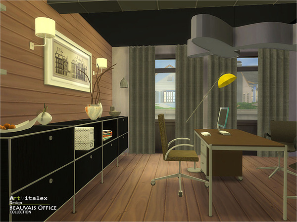 Sims 4 Beauvais Office by ArtVitalex at TSR