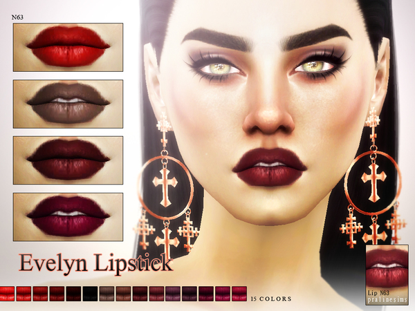 Sims 4 Evelyn Lipstick N63 by Pralinesims at TSR