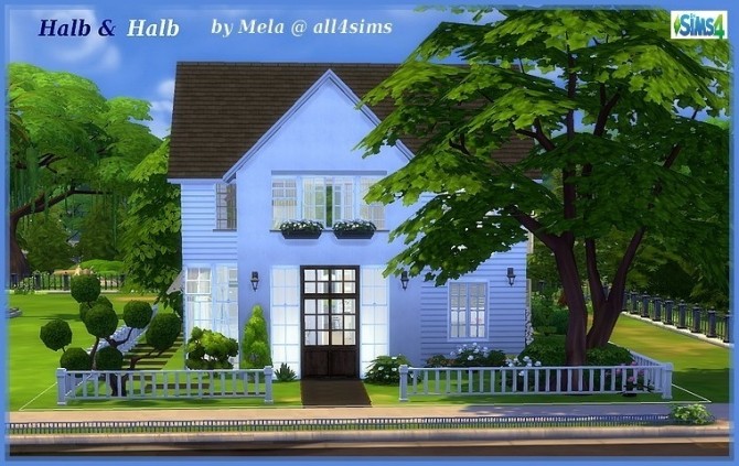 Sims 4 Halb & Halb house by melaschroeder at All 4 Sims