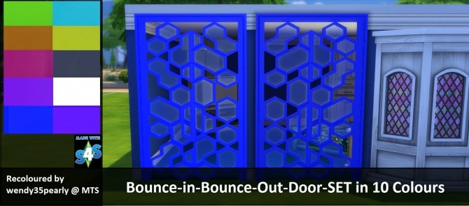 Sims 4 Bounce in Bounce Out Door Set by wendy35pearly at Mod The Sims