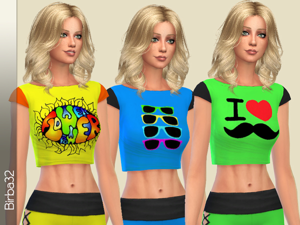 Sims 4 Fluo sport set by Birba32 at TSR