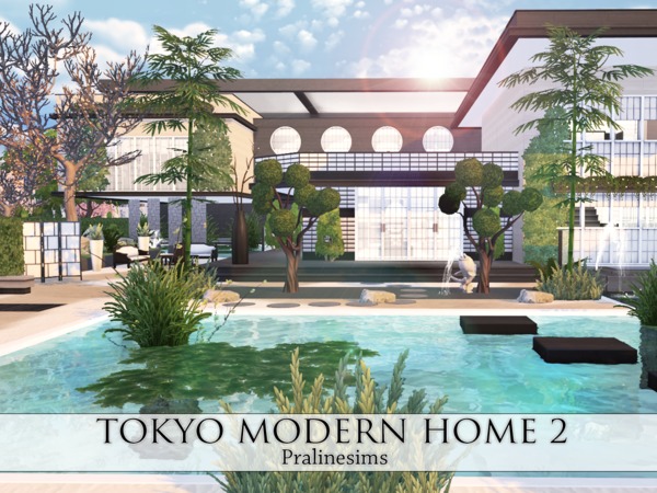Sims 4 Tokyo Modern Home 2 by Pralinesims at TSR