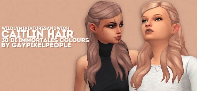 Sims 4 WMS Caitlin Hair recolors by gaypixelpeople at SimsWorkshop