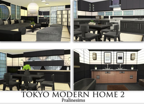 Sims 4 Tokyo Modern Home 2 by Pralinesims at TSR