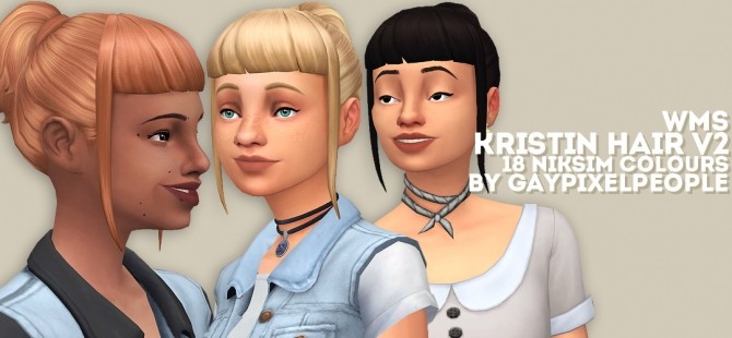 Sims 4 WMS Kristin Hair V2 by gaypixelpeople at SimsWorkshop