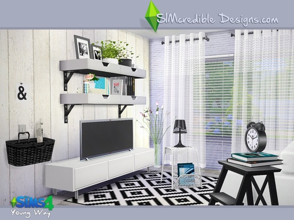 Sims 4 Young Way Living by SIMcredible! at TSR