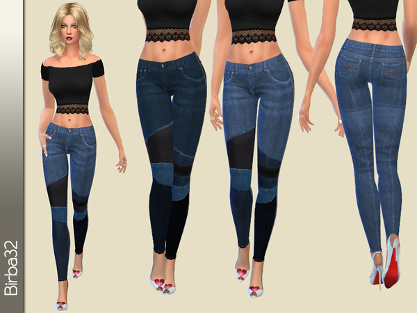 Sims 4 Leather and Jeans by Birba32 at TSR