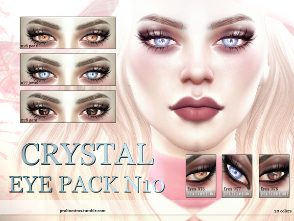 Sims 4 Crystal Eye Pack N10 by Pralinesims at TSR