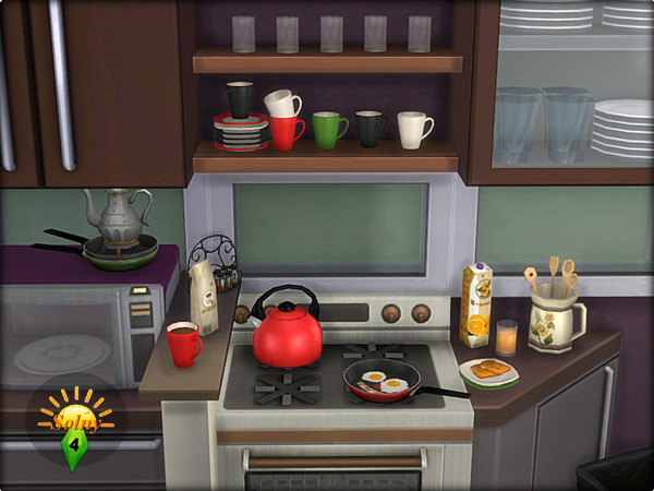 Sims 4 Breakfast decorative set by Solny at TSR
