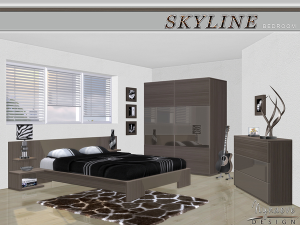 Sims 4 Skyline Bedroom by NynaeveDesign at TSR