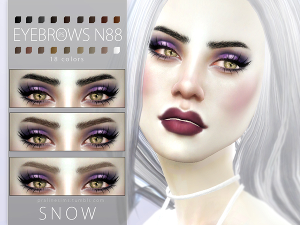 Sims 4 Eyebrow Pack N12 by Pralinesims at TSR
