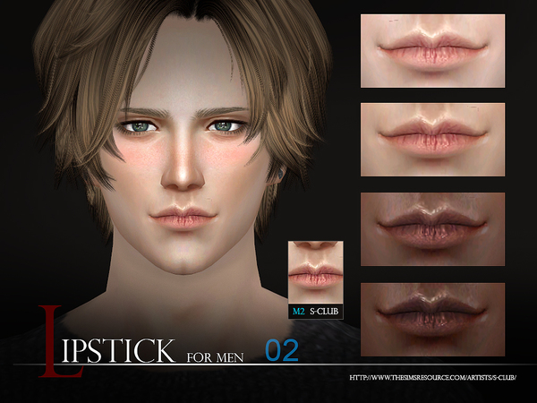 Sims 4 Lipstick Men 02 by S Club WM at TSR