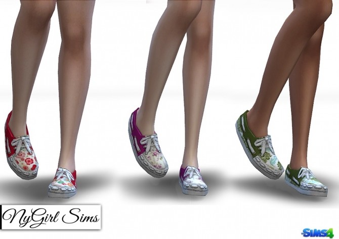 Sims 4 Patterned Boat Shoes at NyGirl Sims