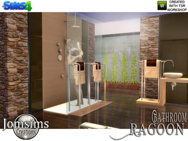 Sims 4 Ragoon Zen Bathroom by jomsims at TSR