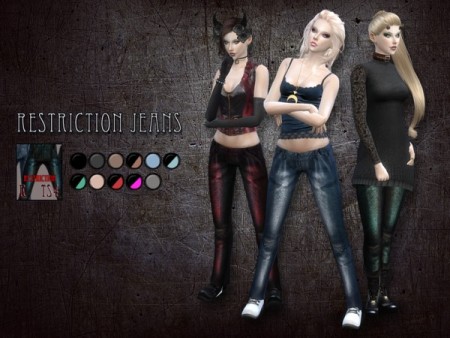 Restriction jeans F by RemusSirion at TSR » Sims 4 Updates