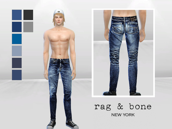 Sims 4 Evans Bleached Skinny Jeans by McLayneSims at TSR