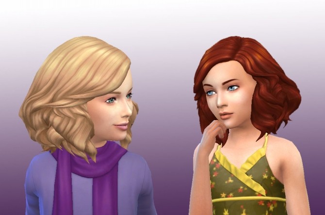 Sims 4 Medium Soft Wavy for Girls at My Stuff
