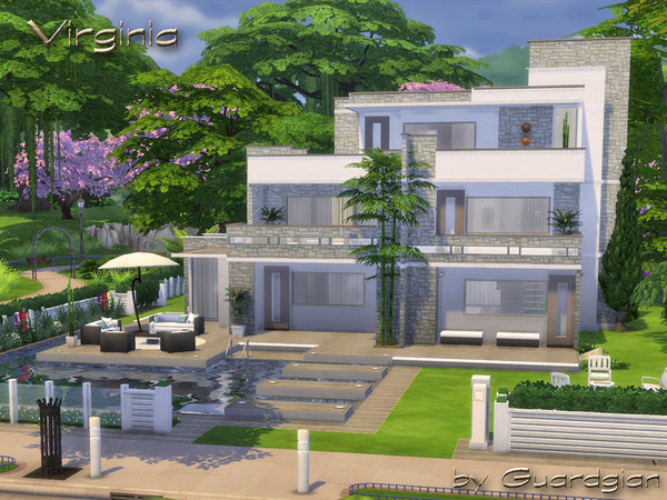Sims 4 Virginia house by Guardgian at TSR