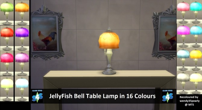 Sims 4 Jellyfish Bell Table Lamp by wendy35pearly at Mod The Sims