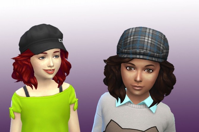 Sims 4 Medium Soft Wavy for Girls at My Stuff