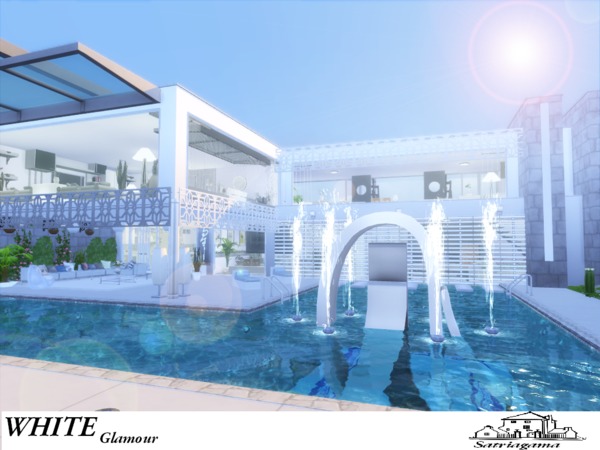 Sims 4 White Glamour house by satriagama at TSR