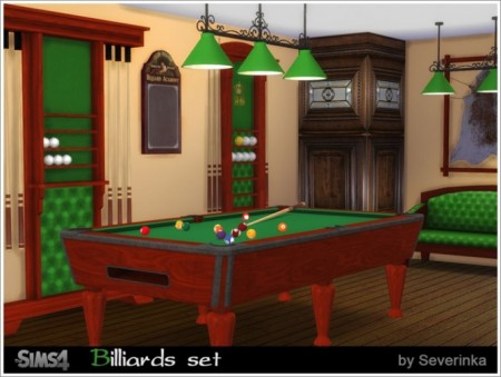 Billiard set at Sims by Severinka