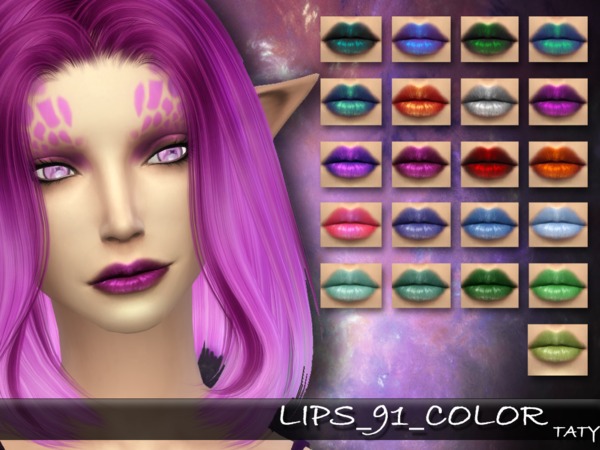 Sims 4 Taty Lips 91 Color by tatygagg at TSR