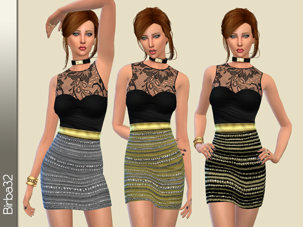 Sims 4 Amanda dress by Birba32 at TSR