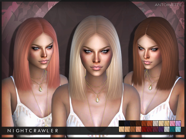 Sims 4 Antoinette hair by Nightcrawler at TSR