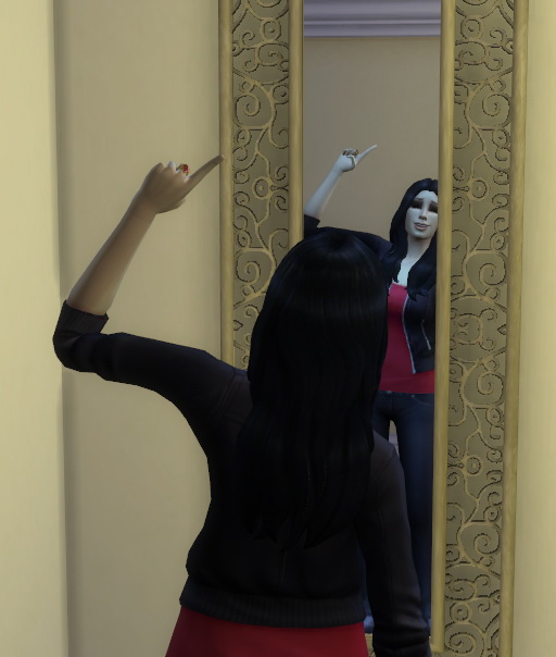 Sims 4 Big wall mirror conversion from Parsimonious by Hinayuna at SimsWorkshop
