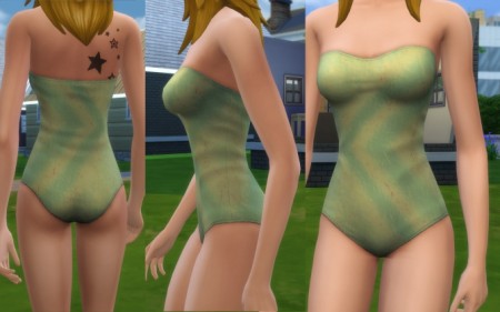 Textured onepiece swimsuit by PixieLinxie at Mod The Sims