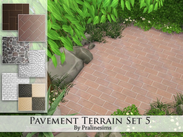 Sims 4 Pavement Terrain Set 5 by Pralinesims at TSR