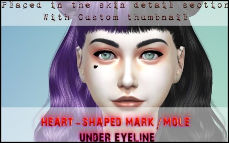 Heart shaped mark in the face by Druga at Mod The Sims