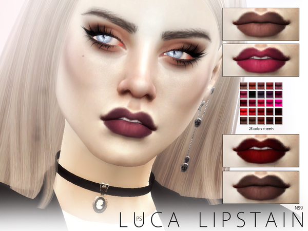 Sims 4 Luca Lipstain N59 by Pralinesims at TSR