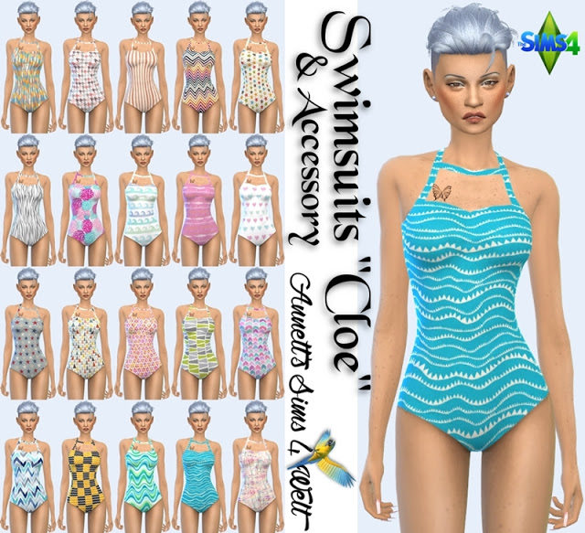 Sims 4 Cloe Swimsuits & Accessory at Annett’s Sims 4 Welt