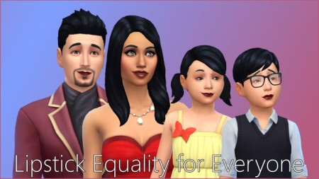 Lipstick Equality for Everyone by The_Only_Zac at Mod The Sims