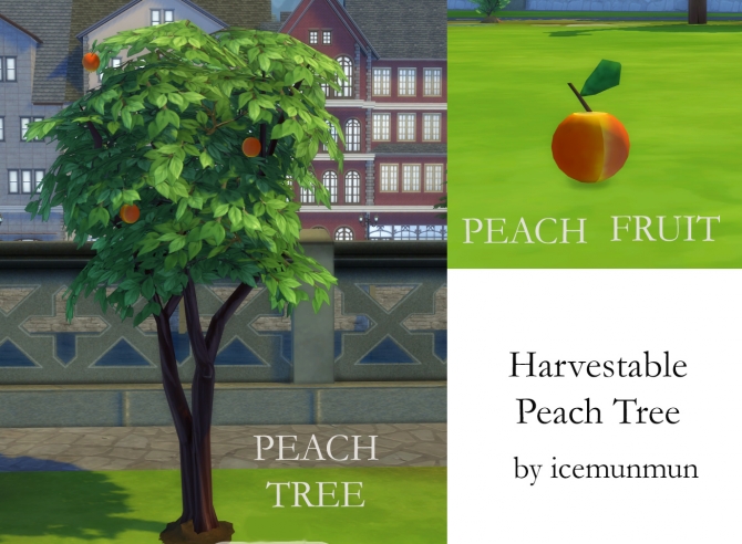 Harvestable Peach Tree By Icemunmun At Mod The Sims Sims 4 Updates