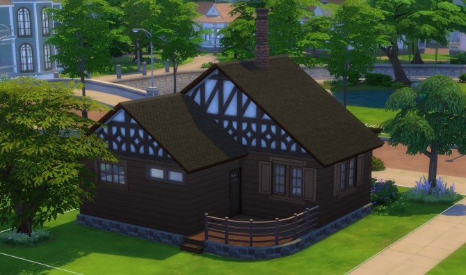 Sims 4 Forest Cottage Starter by dreamshaper at Mod The Sims