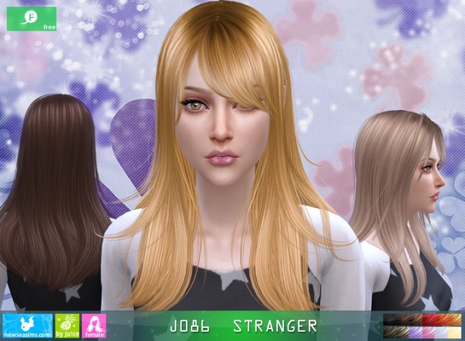 Sims 4 J086 Stranger hair (FREE) at Newsea Sims 4