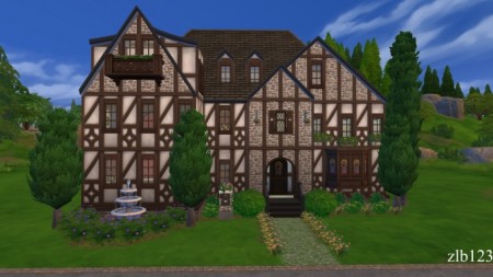 Two Story Tudor (CC Free) by zlb123 at Mod The Sims